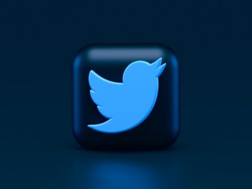 icone do twitter: passarinho azul sobre fundo escuro